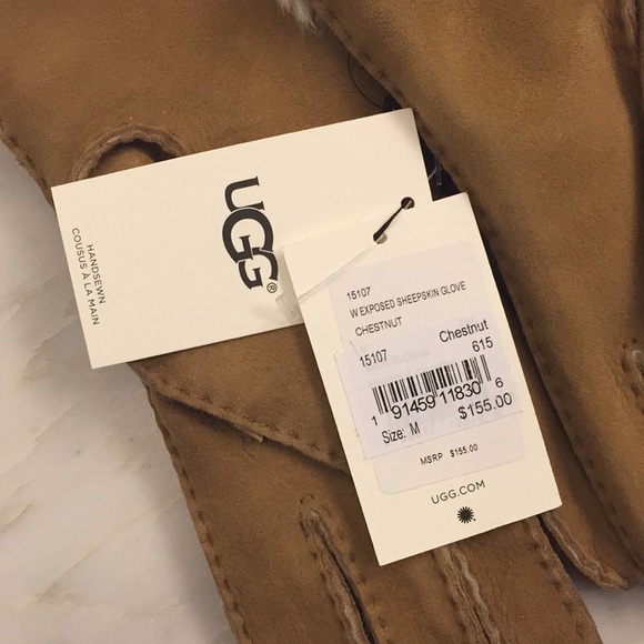 Ugg Classic Tasman Shearling Glove Chestnut - Picture 2 of 5